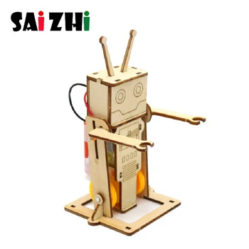 

Saizhi DIY Walking Robot Science Engineering Construction Kits Wood STEAM Toy Kids Creative Educational Toys School Projects