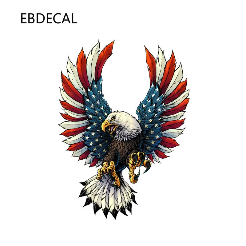 EBdecal американский флаг Белоголовый Орел для Авто/бампер/окно/настенные наклейки