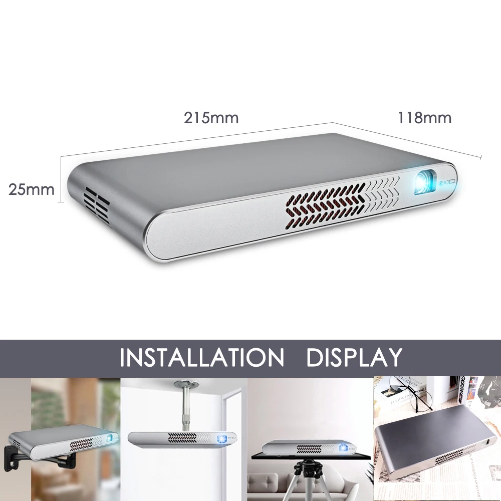 Портативный мини проектор Poner Saund N1 DLP с аккумулятором 15000 мАч Android 6 0 3D HD Micro Wi Fi