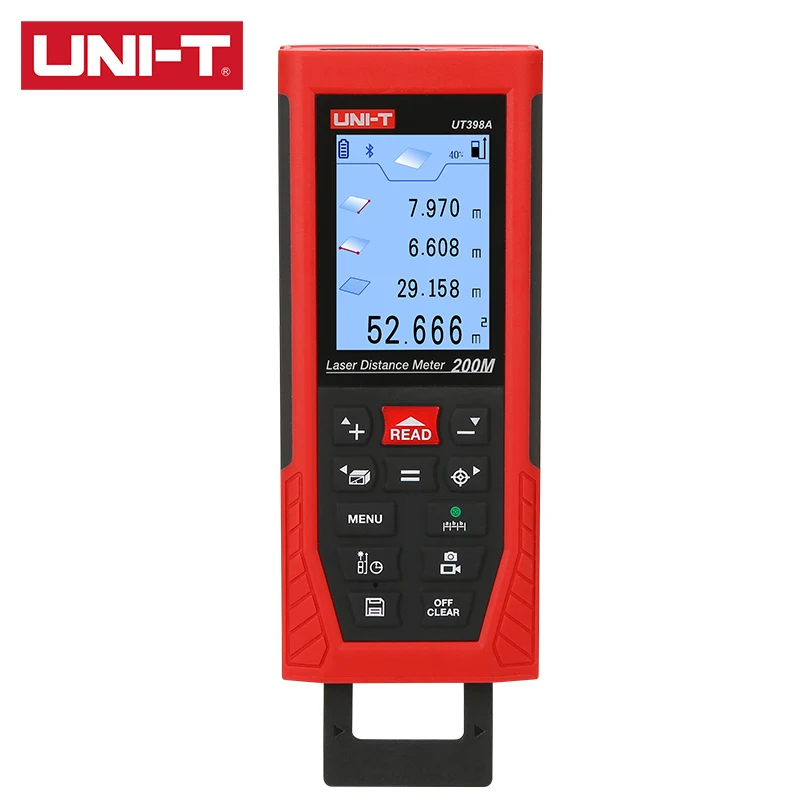 UNI T 200 м лазерный дальномер UT398A HD LCD цветной экран дисплей 4x цифровой зум восемь
