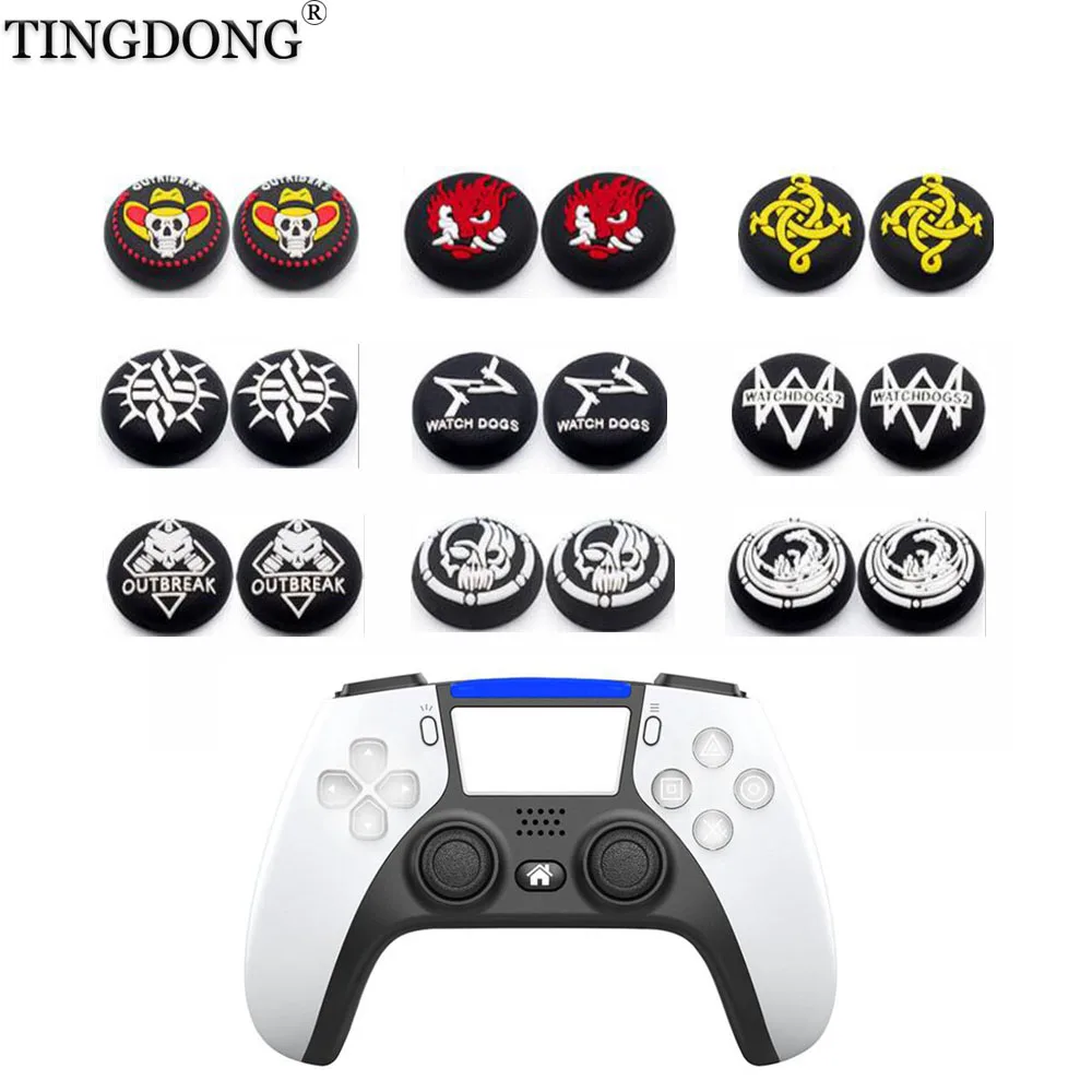 

Skull Thumb Grip Joystick Cap Thumb grips Cover Silicone Protective cap for Playstation PS5 Xbox One Controller Game Accessories