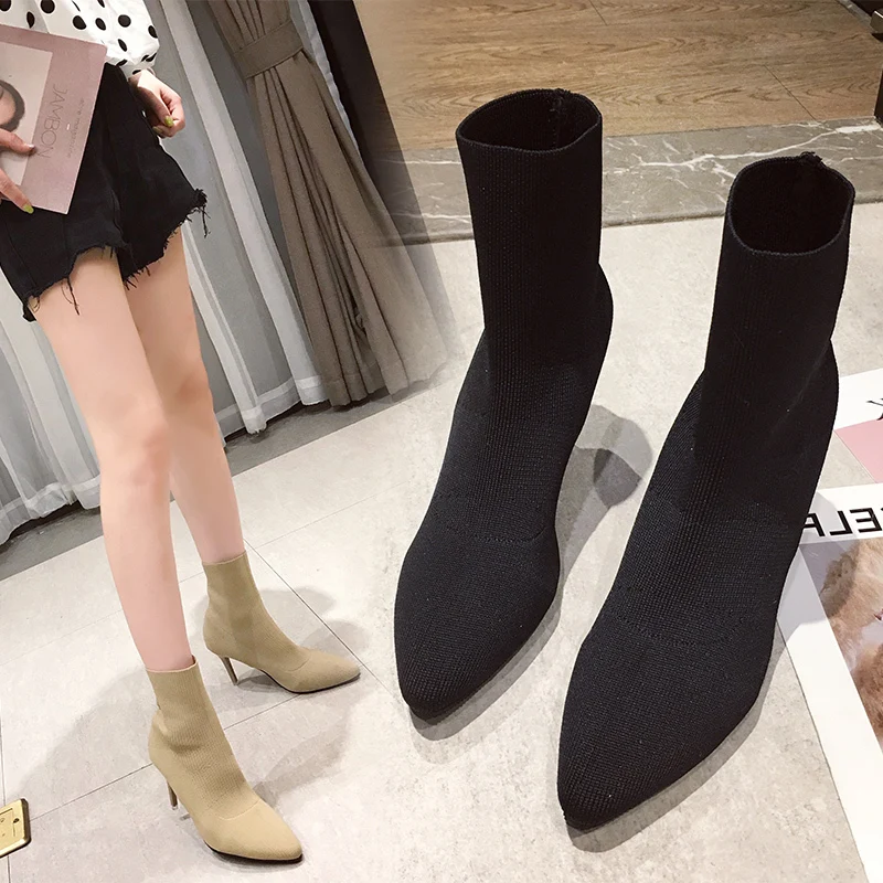 

Autumn Boots Round Toe Rock Shoes Woman Low Heels booties Luxury Designer Lace Up Booties Ladies Martins Rubber Mid Calf Mid-Cal