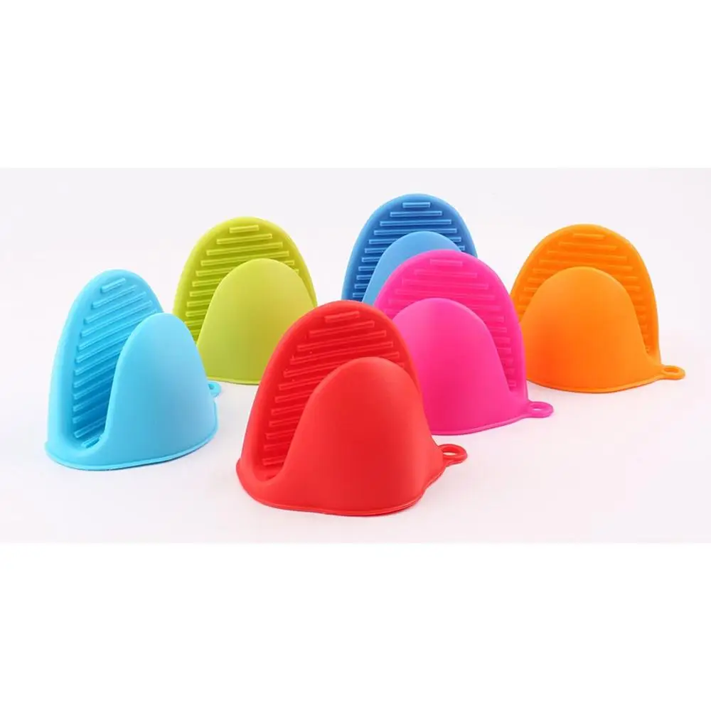 

Silicone anti-scalding Oven Gloves Mitts Potholder Kitchen BBQ Gloves Tray Pot Dish Bowl Holder Oven Handschoen Hand Clip Red