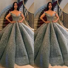 Пышное арабское выпускное платье Дубаи, длинное кружевное вечернее платье с открытыми плечами и бисером, бальное платье, вечерние платья размера плюс