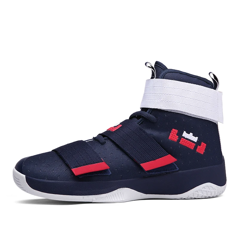 Мужские высокие баскетбольные кроссовки Jordan, ретро кроссовки Jordan, дышащие кроссовки Jordan, баскетбольные кроссовки Zapatillas - Цвет: Deep-Blue-Red