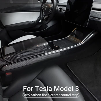 

Model3 Car Carbon Fiber ABS Side Control Trim for Tesla Model 3 AccessorProtection Side Edge Film Protector Stickers Model Three