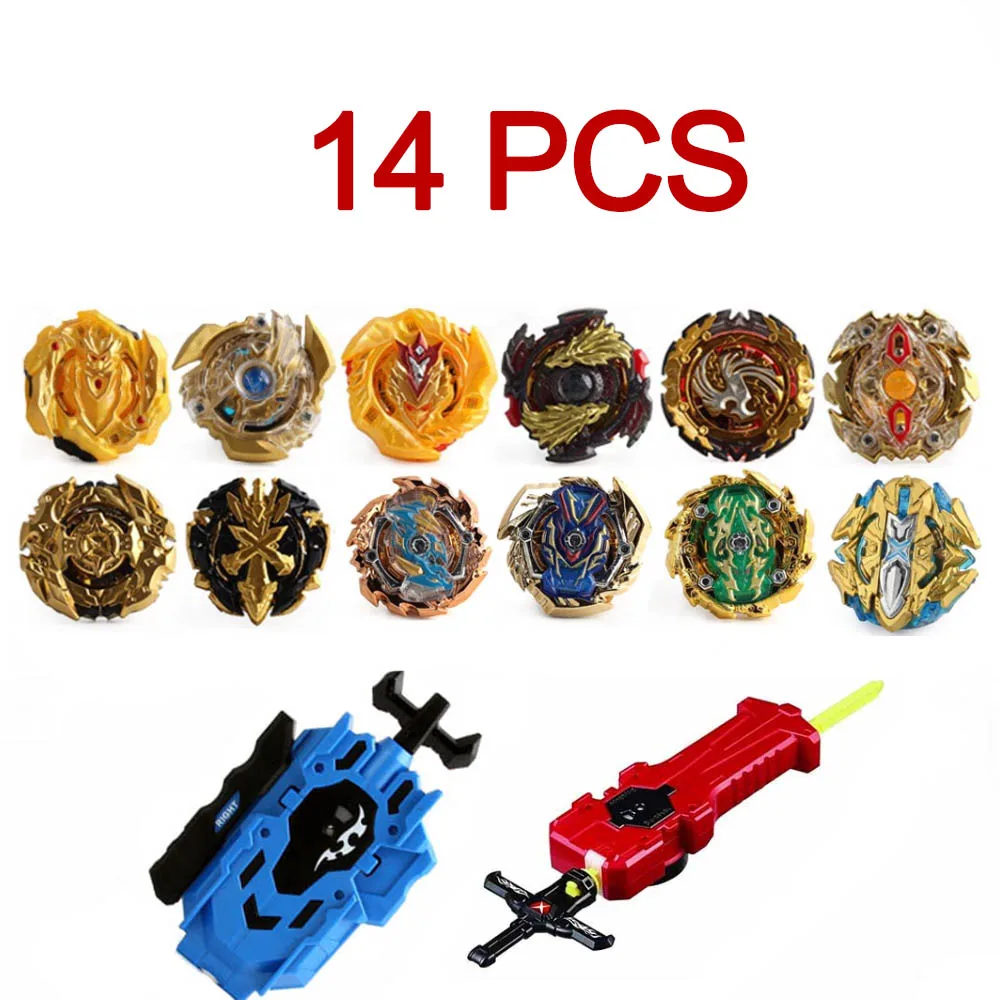 Арена набор Beyblade Топы игрушки Арена Bayblades пусковые устройства Toupie Металл взрыв Avec Бог волчок Bey Blade лезвия игрушки - Цвет: SZTL-14PCS-22