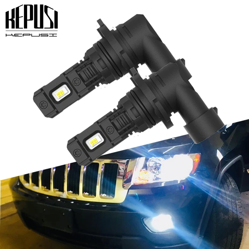 

2pcs Car Fog lamp H8 H11 led 9006 hb4 H1 H3 100W High Power LED 12V Auto Bulb 6000K white Daytime Running Light Bulb DRL