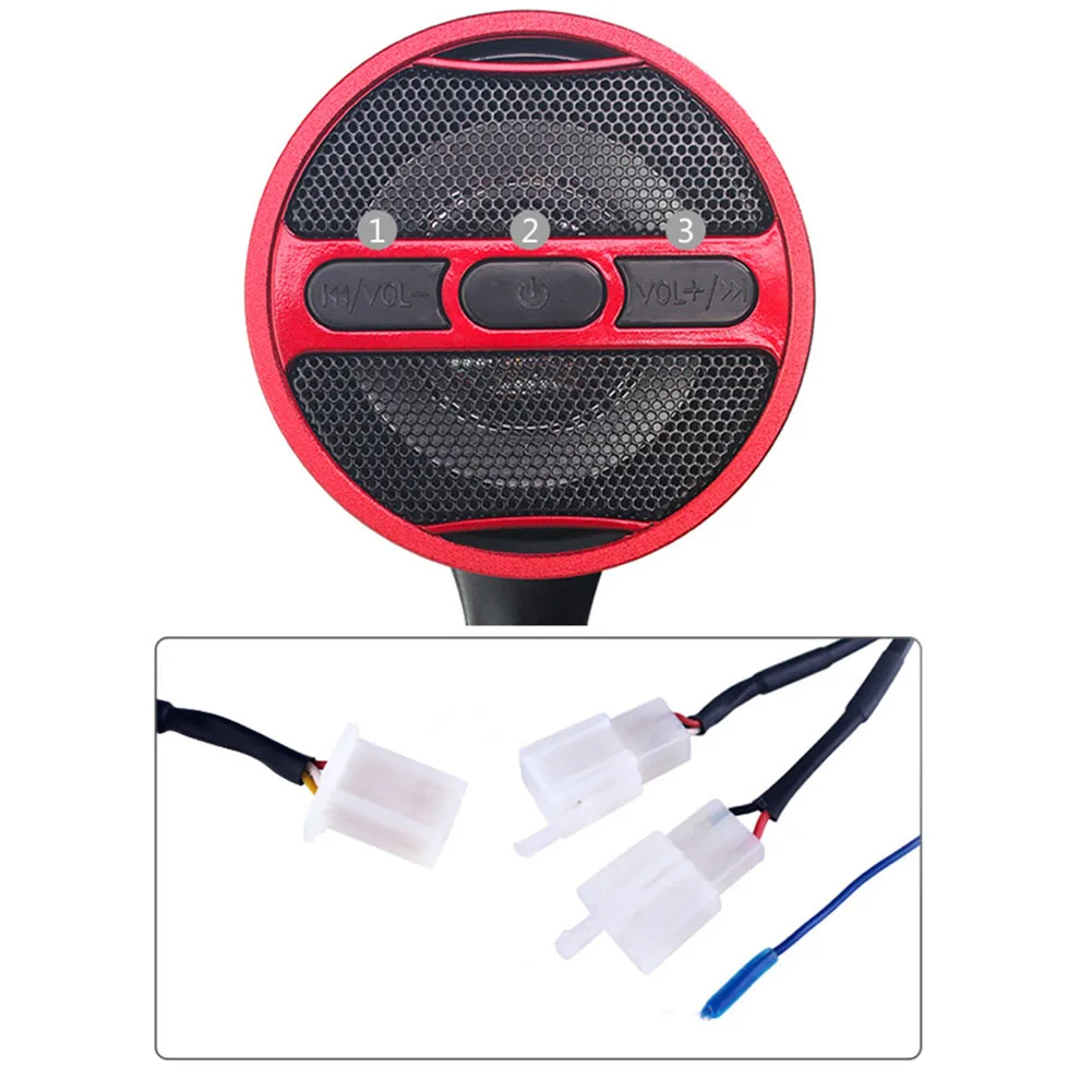 1 Pair Universal Audio Amplifier Stereo Handle Bluetooth Outdoor Handsfree Motorcycle Speaker FM Radio Aluminum Alloy MP3 Sound