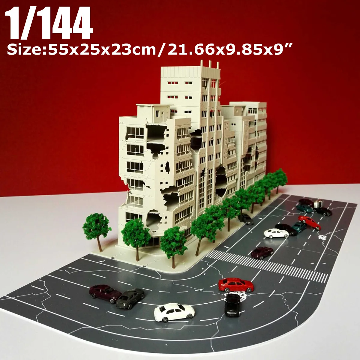 1:144 3D Альтман сцена модель битва поврежденное здание Outland модель железнодорожная офисная сцена разрушенное здание заброшенное для ребенка подарок - Цвет: 144