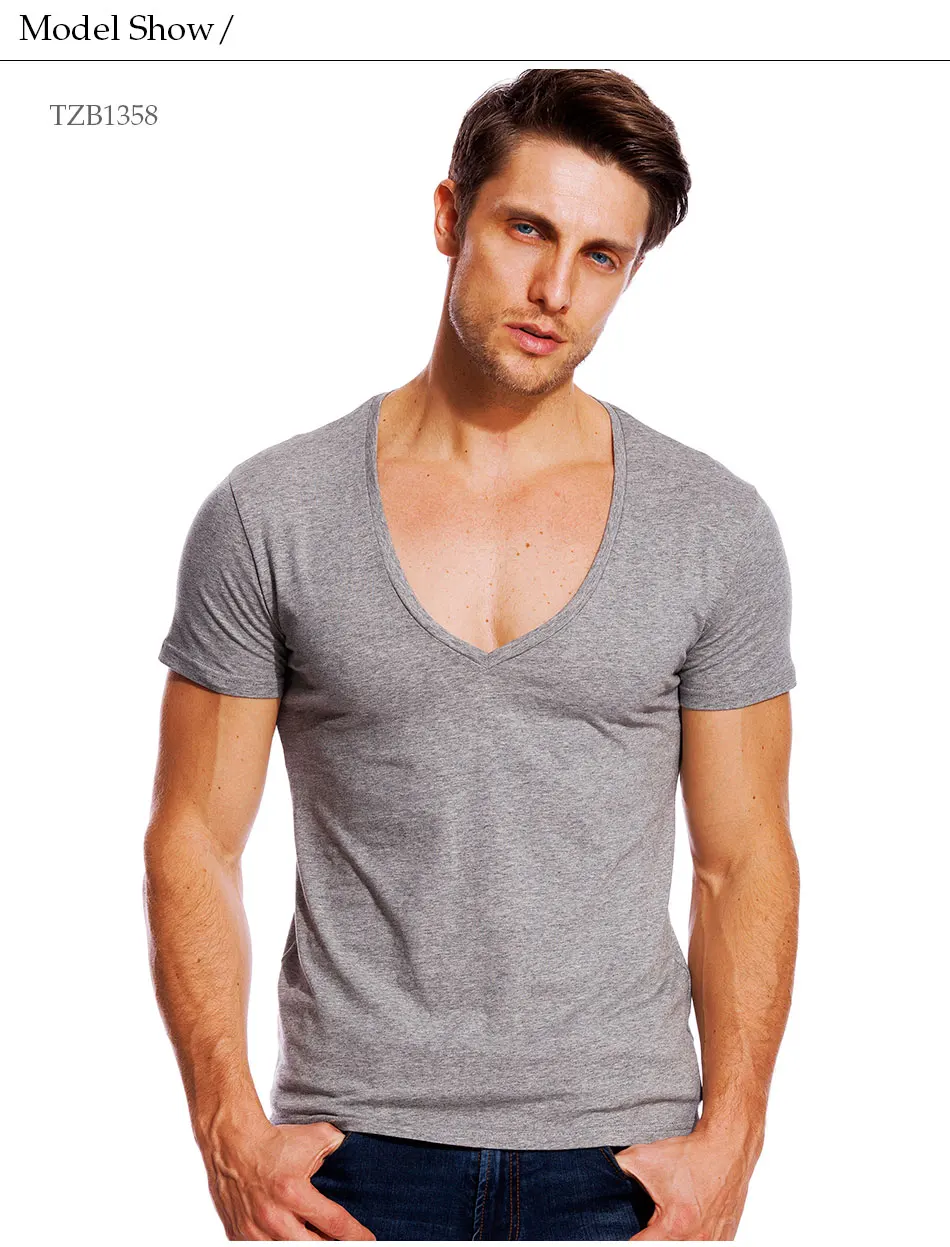 21 цвет, футболка с глубоким v-образным вырезом, Мужская модная компрессионная футболка с коротким рукавом, Мужская облегающая летняя футболка для фитнеса