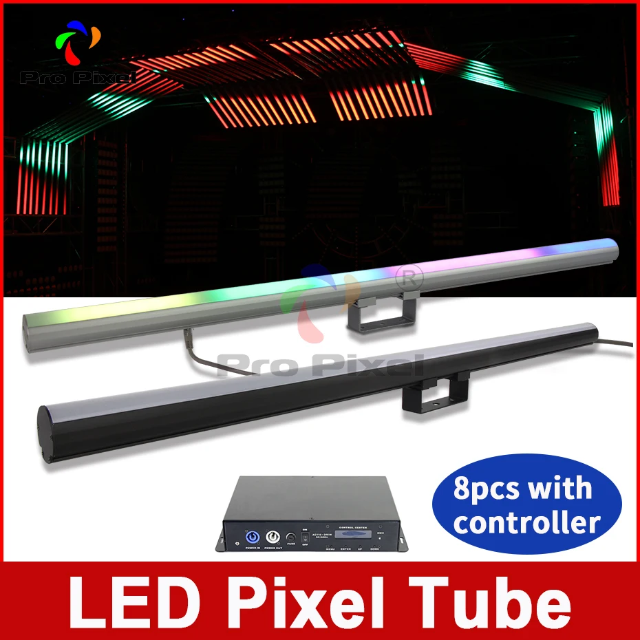 Светодиодная Пиксельная трубка 8 шт. светильник с 1 контроллером 40 * SMD5050 RGB/FC