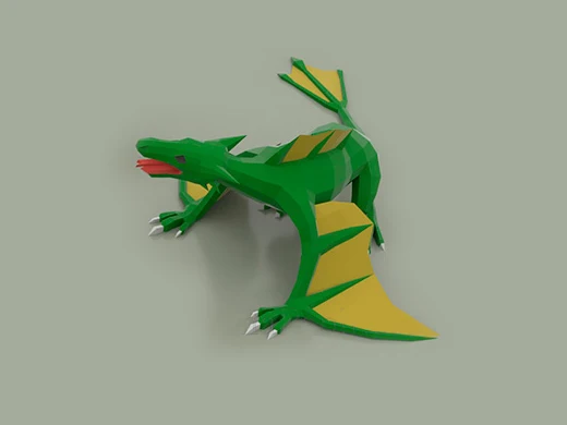 

Fearless Dragon Nordic-Style Animal Stereo Geometric Papercraft DIY Folding Paper 3D Papercraft Fancy Toy for Children