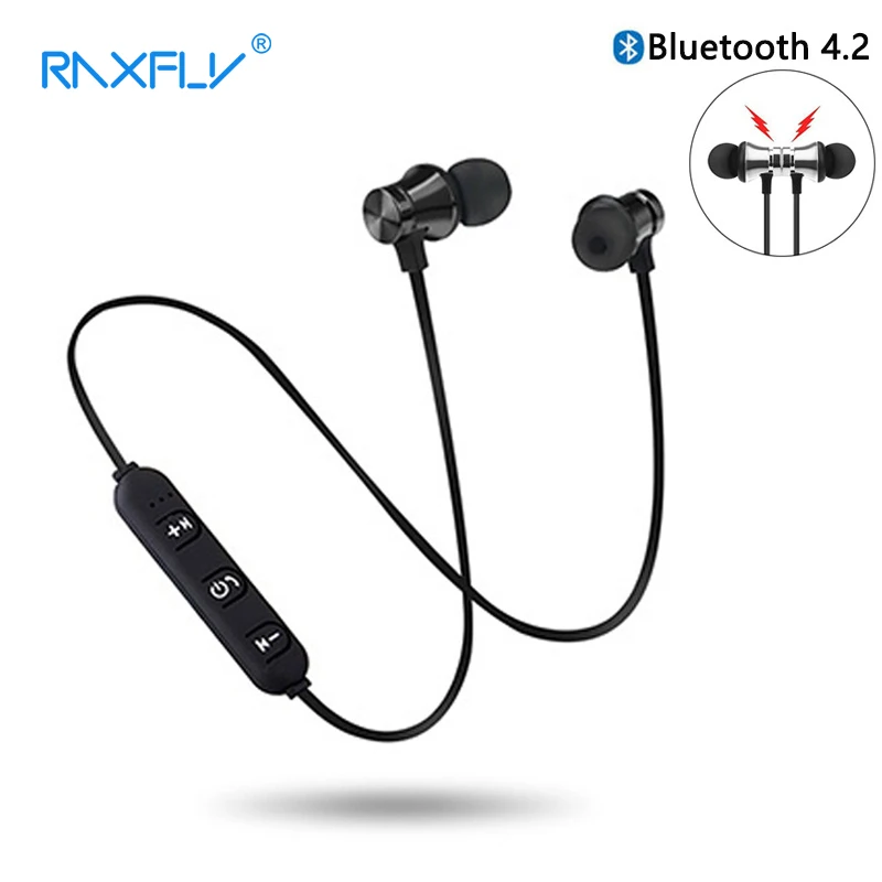 Магнитные беспроводные Bluetooth наушники RAXFLY Спортивная стереогарнитура для iPhone