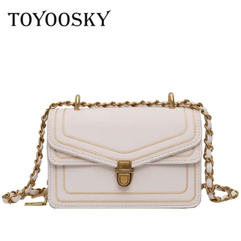 

TOYOOSKY Women Handbags Famous Brand Women Messenger Bag Chains PU Leather Shoulder Bag Fashion Small Flap Bags bolsos mujer