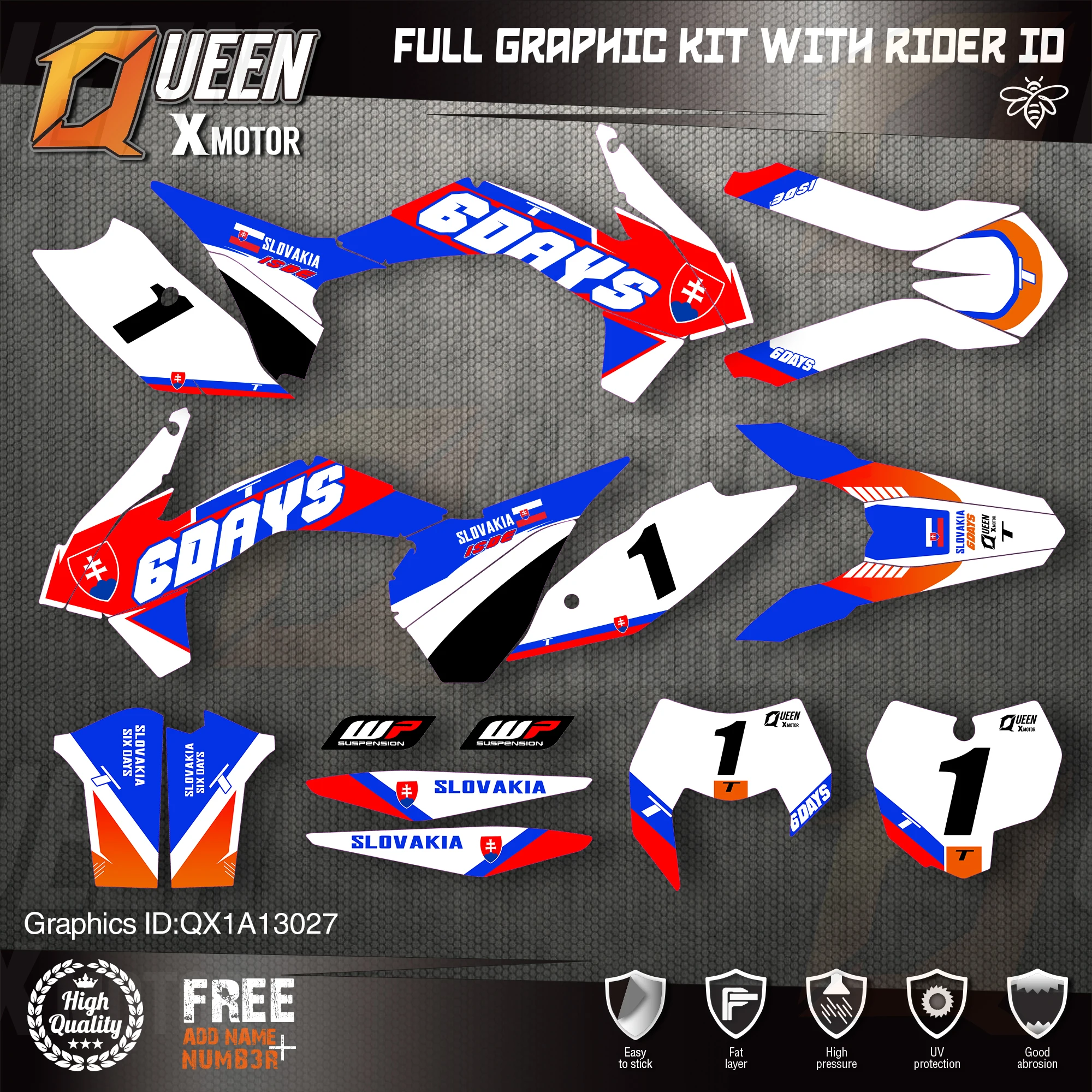 QUEEN X MOTOR Custom Team графические наклейки 3M Набор наклеек для KTM 2013 2014 2015 SX SXF 2016 EXC XC W