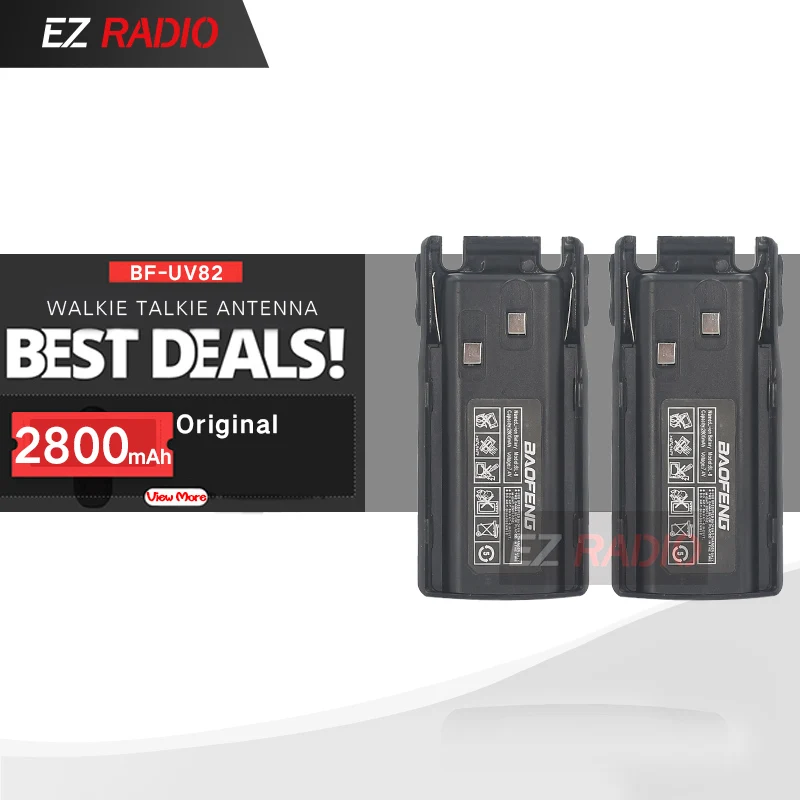 2PCS 2800mah BL-8 Батарея для Baofeng UV-82 Plus опционально 2800 мА/ч, 3800 мАч Зарядное устройство для Батарея для uv 82 UV82 UV-8D UV-89 UV-82HP UV-82HX радио - Цвет: 2PCS 2800mah