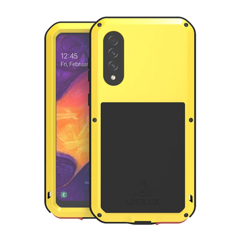 yellow Для samsung Galaxy A50 A50S A40 A90 5G A30 A20 A70 A70S класса люкс мощный металлический Броня ударопрочный чехол для samsung A50 A70 - Цвет: yellow