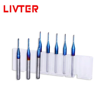 

LIVTER CNC Solid Carbide milling Tool long Life Coated Spiral 'O' Flute PVC Router Bit 50HRC