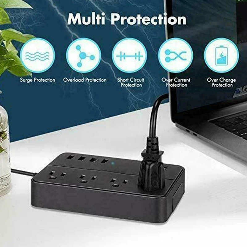 Удлинитель сетевого шнура с 4 портами usb для портативного дома США DC120