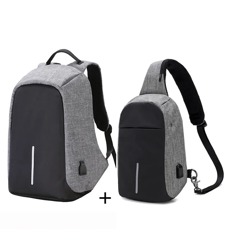 

Women Men 's Laptop Anti-theft Bag Backpack USB Char