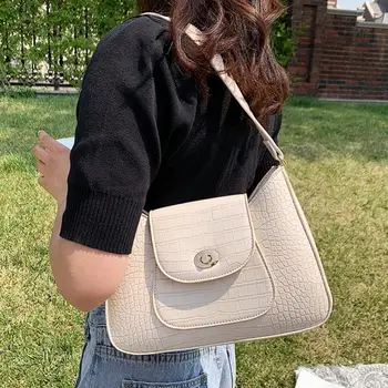 

Crocodile pattern Large Tote bag 2020 Fashion New High-quality Leather Women's Designer Handbag Travel Shoulder Bags Armpit bag