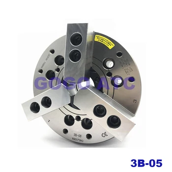 

GOGOATC Hollow three-jaw chuck 3B-05 A4 hydraulic chuck hydraulic chuck 5 inch full steel body Oil tank Accessories