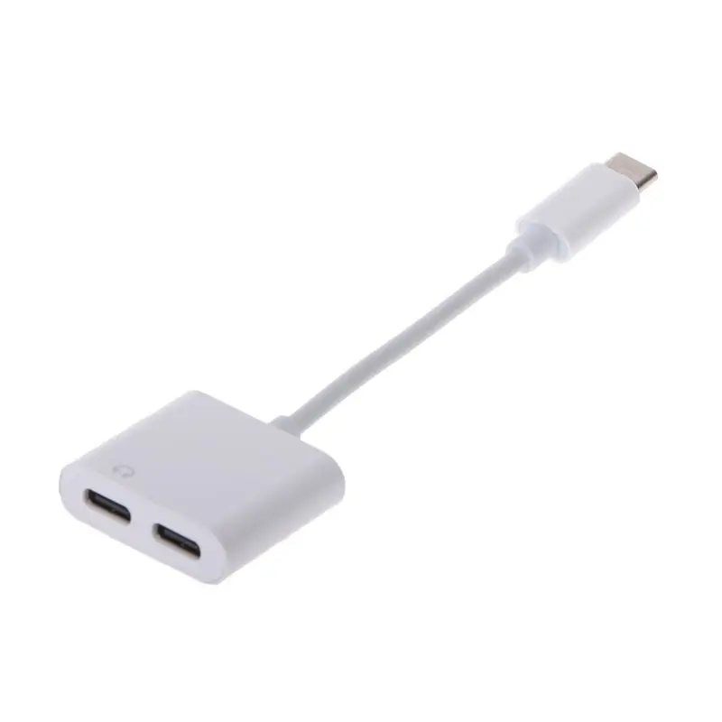 2 в 1 адаптер для быстрой зарядки гарнитуры type-C USB-C 3,5 мм цифровой аудио кабель конвертер для iPad Pro Google, HTC huawei