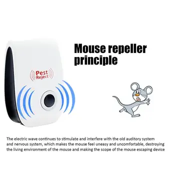 

Ultrasonic Pest Repeller Mosquito Silent And Pollution Mouse Repeller Principle Rodent Proof Insect Electronic Repellent
