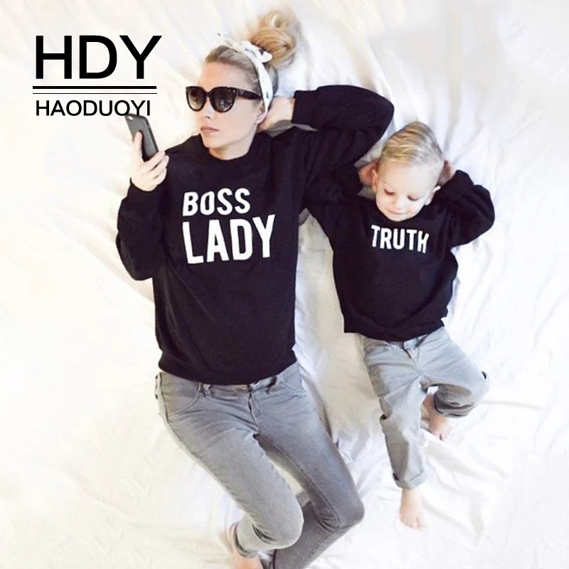 HDY Haoduoyi/женские свободные топы с круглым вырезом и буквенным принтом длинными