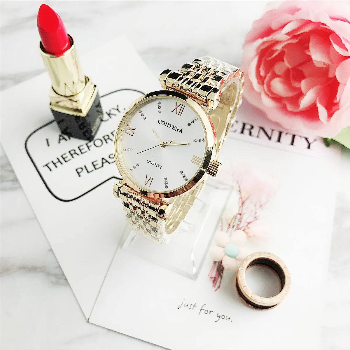 

CONTENA New Style Quartz Saati Montre Femme Relojes nice Women's fashion Luxury Buniness Wristwatch Mujer Clock