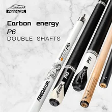 

PREOAIDR Billard Pool Cue Maple+Carbon Doubl Shaft with Extension 13mm 11.5mm 10mm Tip Uni-lock Joint Carbon Energy 3142 P6 Cue
