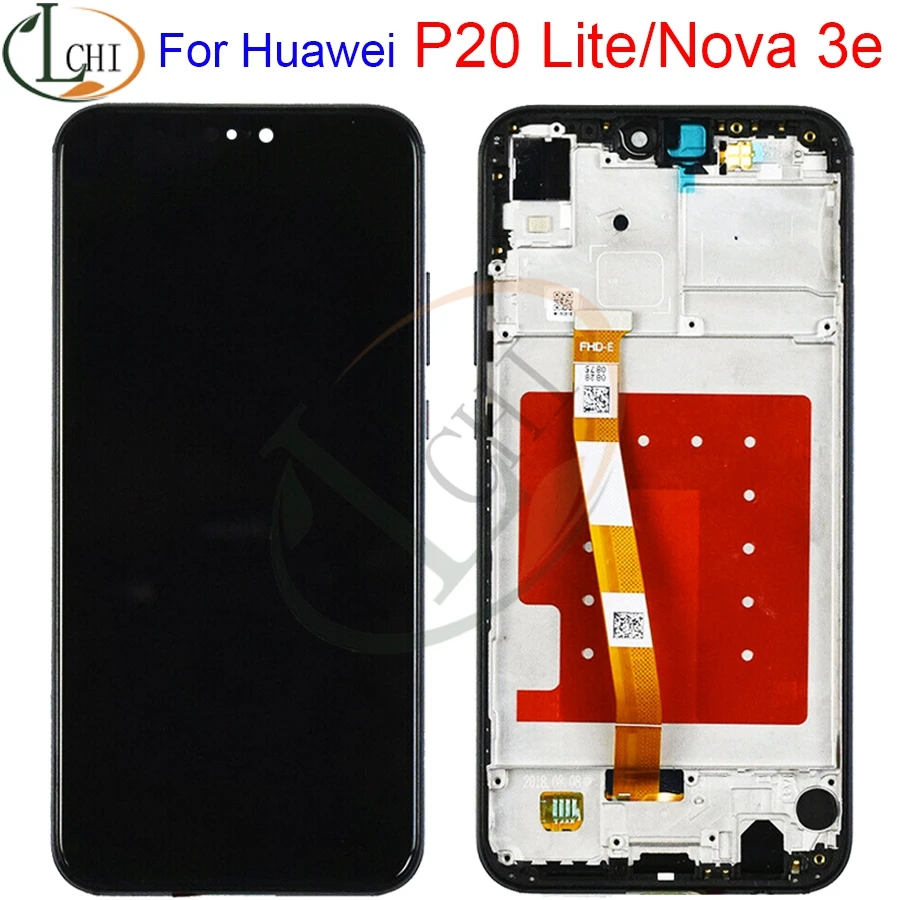 Новый 2280*1080 5 84 дюймовый дисплей для Huawei P20 lite ЖК с рамкой HUAWEI Lite Φ Nova 3e сенсорный экран|Экраны мобильных