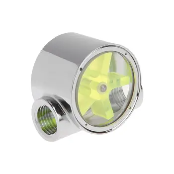 

Water Cooling Flow Indicator Meter Copper Chromed 2 Ways G1/4 Threaded Parts 95AD