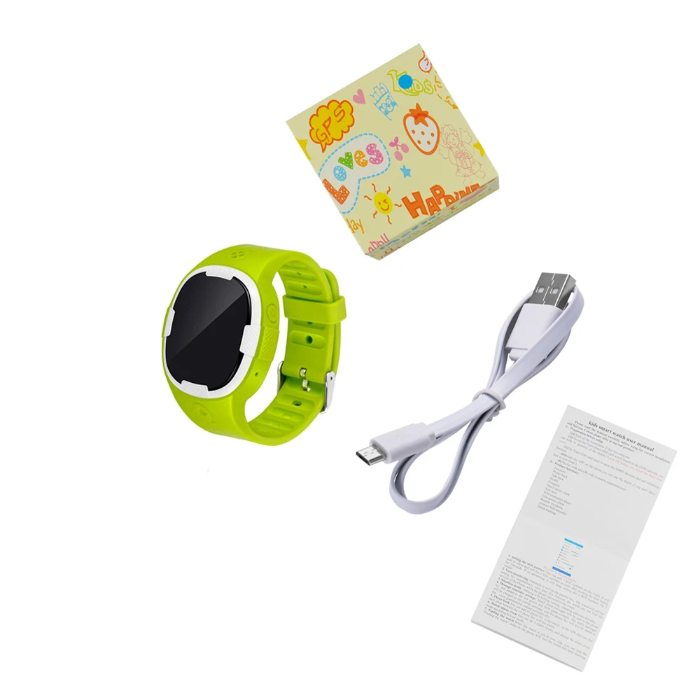 Gps детские часы с системой слежения GPT18 водонепроницаемый gps браслет для отслеживания устройств наручные часы ошейник Двухсторонняя связь устройство слежения - Цвет: With box(Green)
