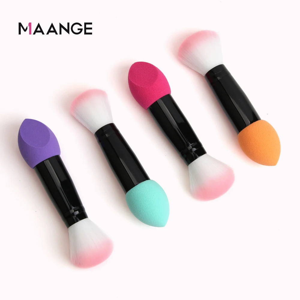 MAANGE 1 шт. профессиональная румяна 2 головки нейлоновые кисти для макияжа два