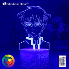 

Anime Light The Disastrous Life of Saiki K Led Night Light Colorful Nightlight Anime Gift 3d Lamp Saiki K for Bedroom Decoration