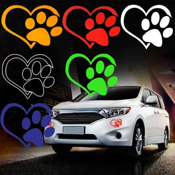 

New Wall Sticker Pet With Heart Dog Cat Vinyl Decal Car Window Bumper Wall Sticker Decor For Car Home Wallpaper