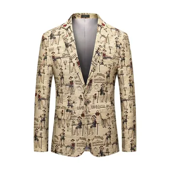 

2020 new big size men 3d print suit blazer jacket good quality men suits slim fit casual jacket
