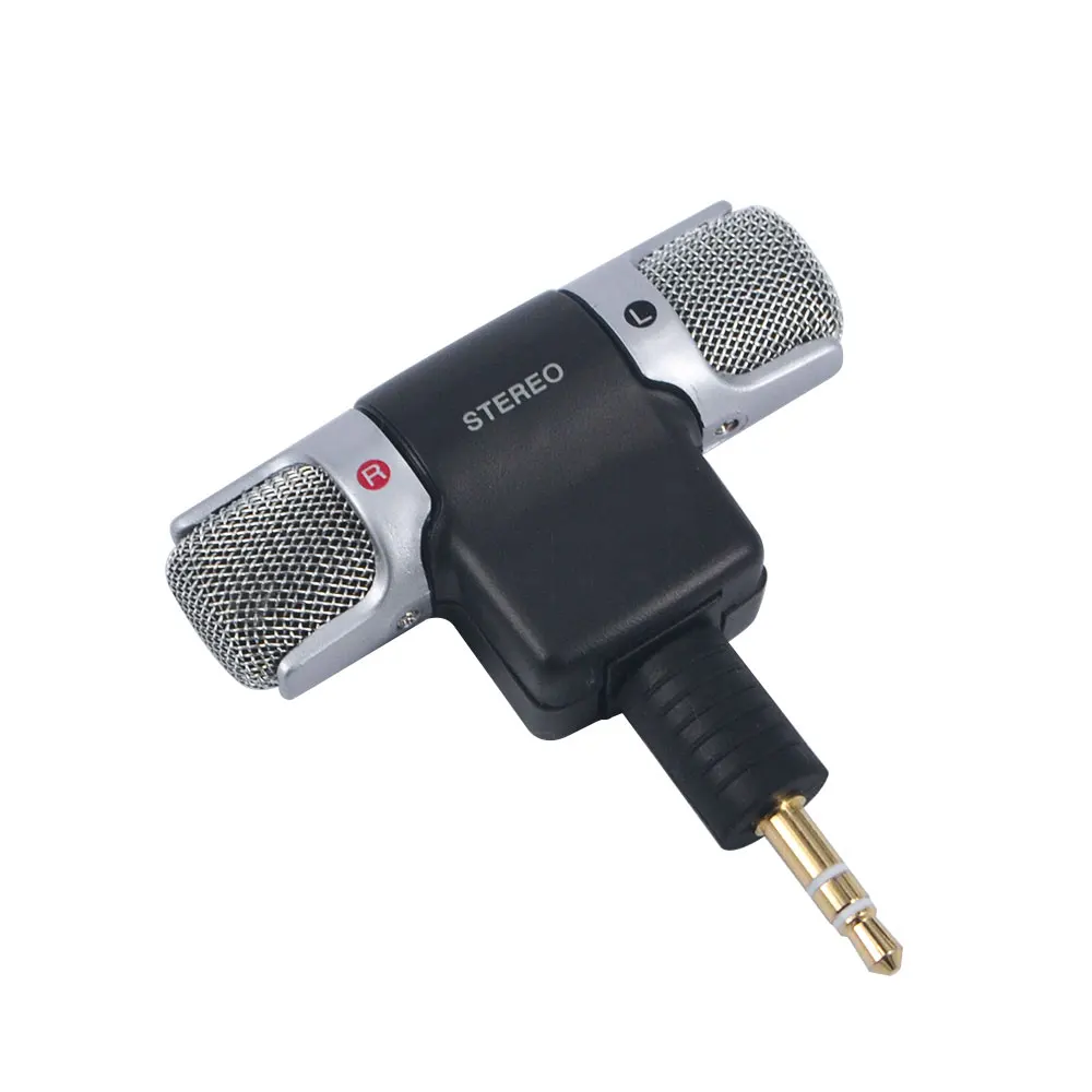 Condenser Mini 3.5mm Stereo Microphone for PC and Camera