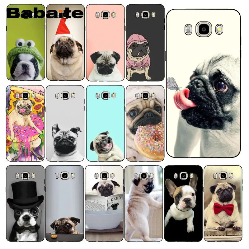

Babaite Animal Cute Pug Dog Reading Eating Phone Case For Samsung Galaxy J7 J6 J8 J4 J4Plus J7 DUO J7NEO J2 J5 Prime