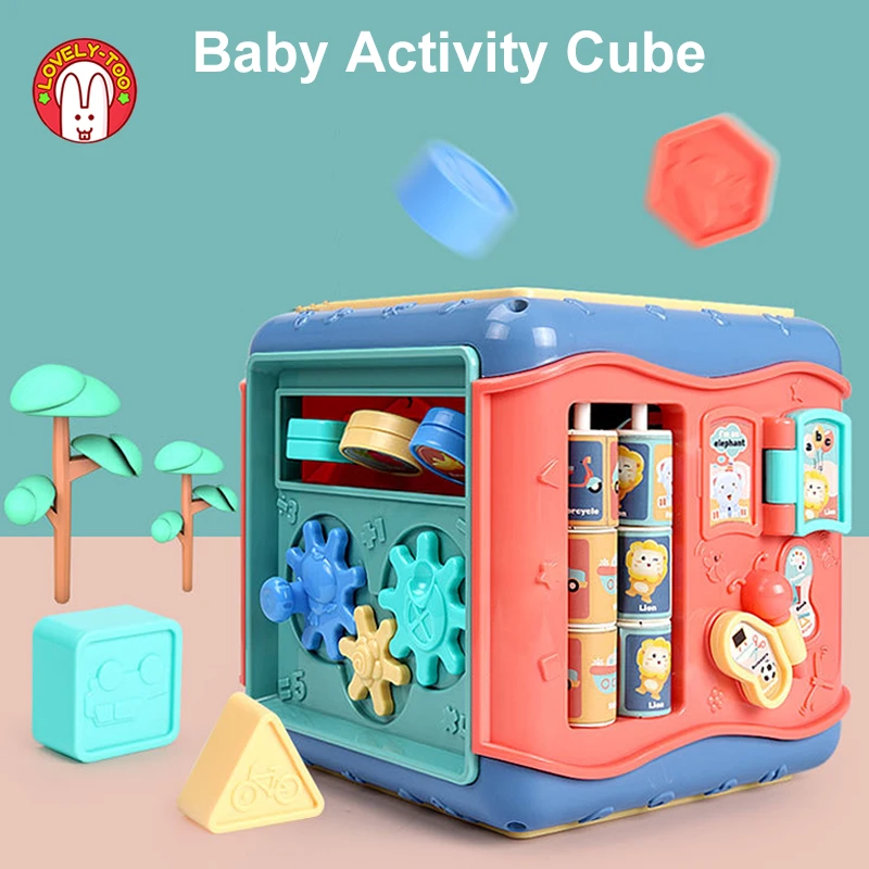 Baby Toys Cube Educational-Box Development Montessori-Shape Activity Music Instuments