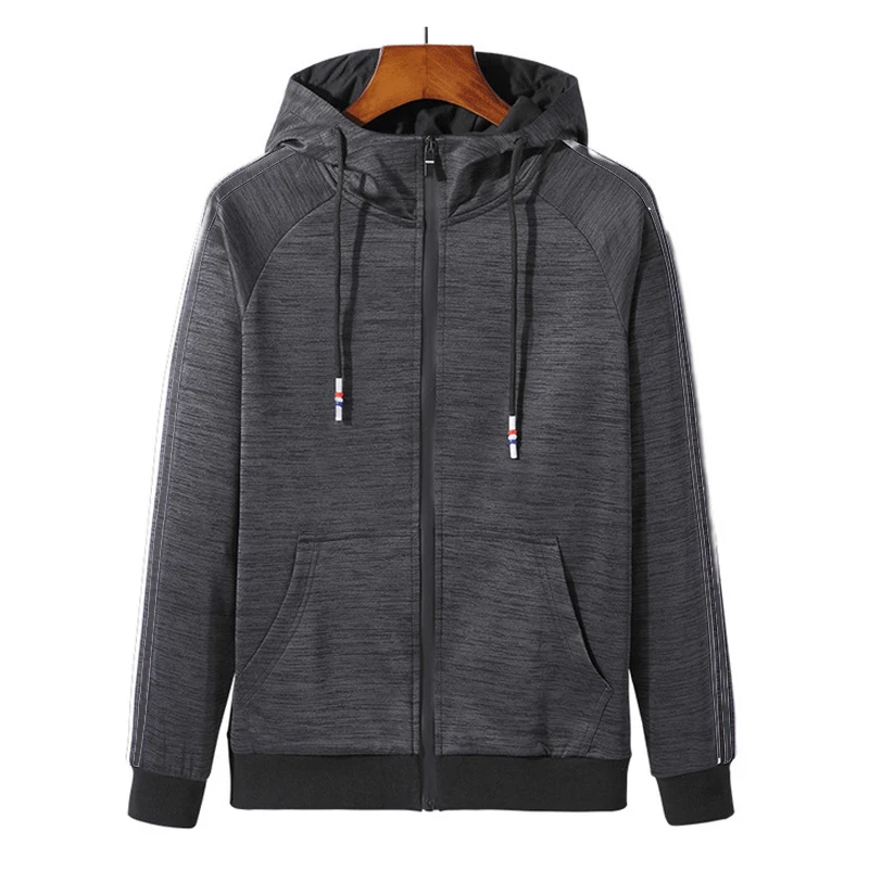 

2020 New Pure Color Hip Hop Zipper Men‘S Hoodies Sweatshirt Autumn Spring Hoody Sportwear