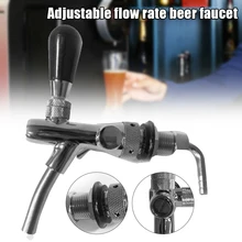 Rubinetto birra Rubinetto Regolabile G5/8 Manico Lungo Anti-ruggine con il Regolatore di Flusso per Bar A Casa Ristorante GQ