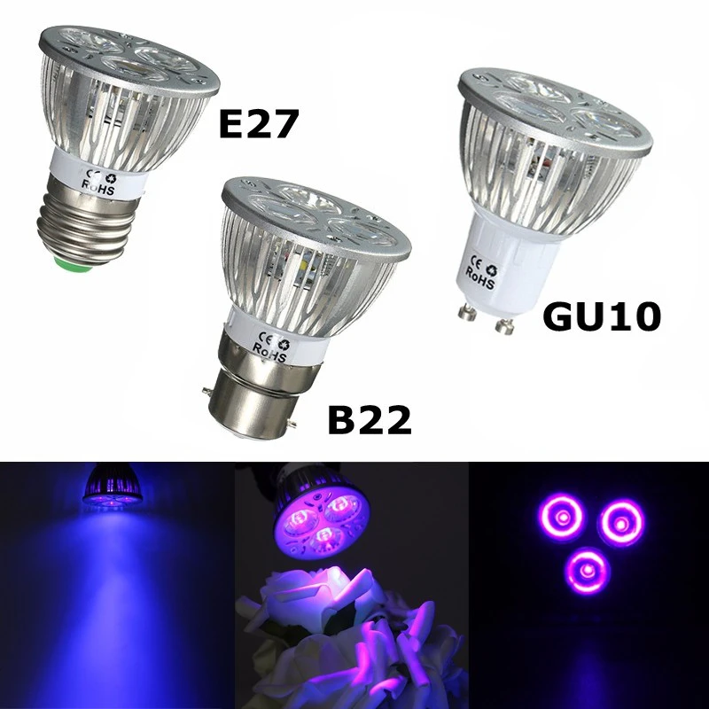 LED Grow Light E27 3W Bulb Garden Grow Light Lighting Hydro Plants 85-265V