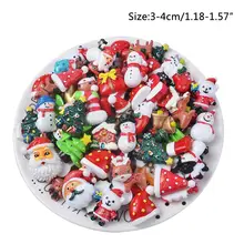 10/30 шт смешанные смолы Счастливого Рождества серии кабошон с плоской задней частью украшения для вырезок Декор DIY ремесло E65B