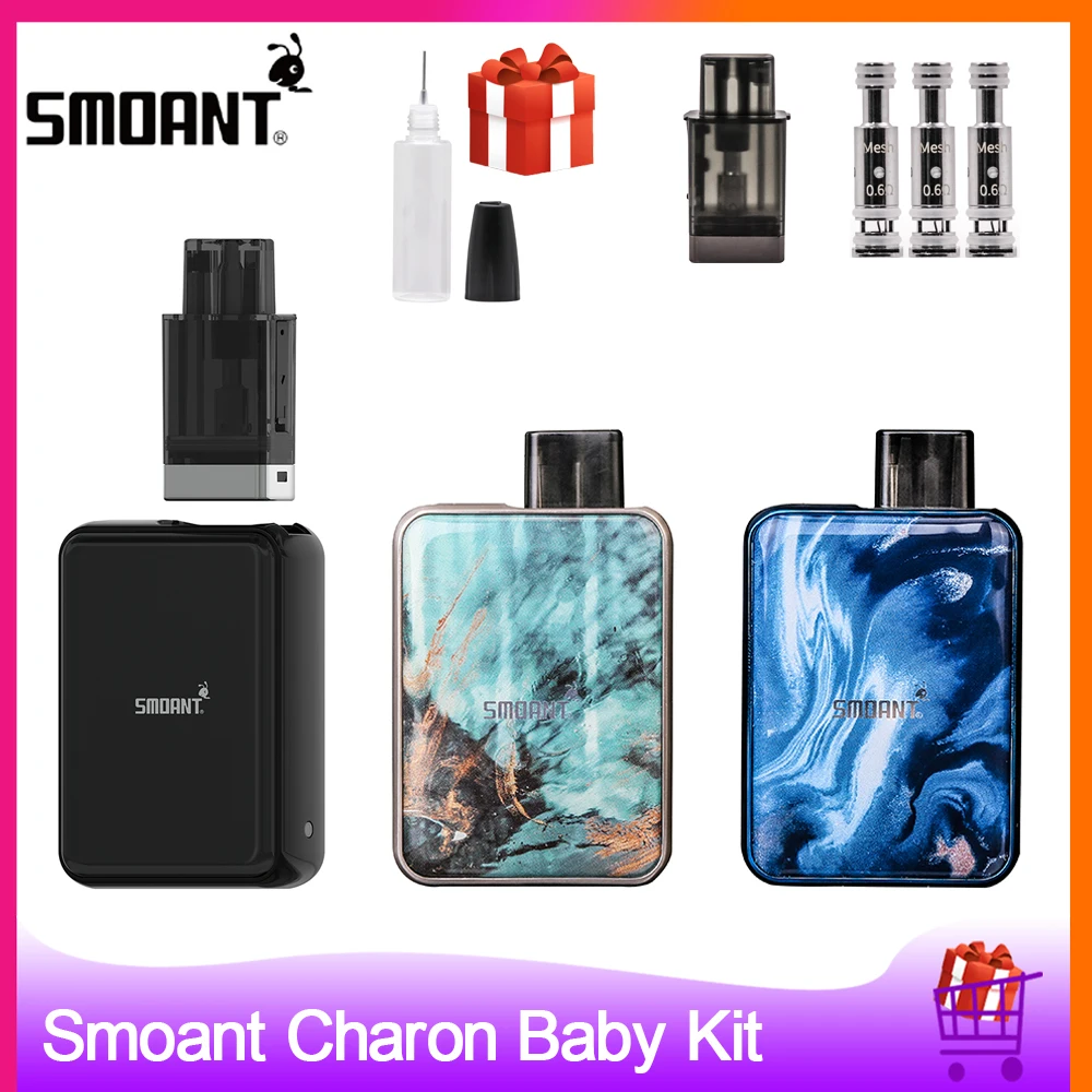 Оригинальный набор для вейпа Smoant Charon 750 мА/ч 1 2 Ом 0 6ом сетчатый картридж в виде