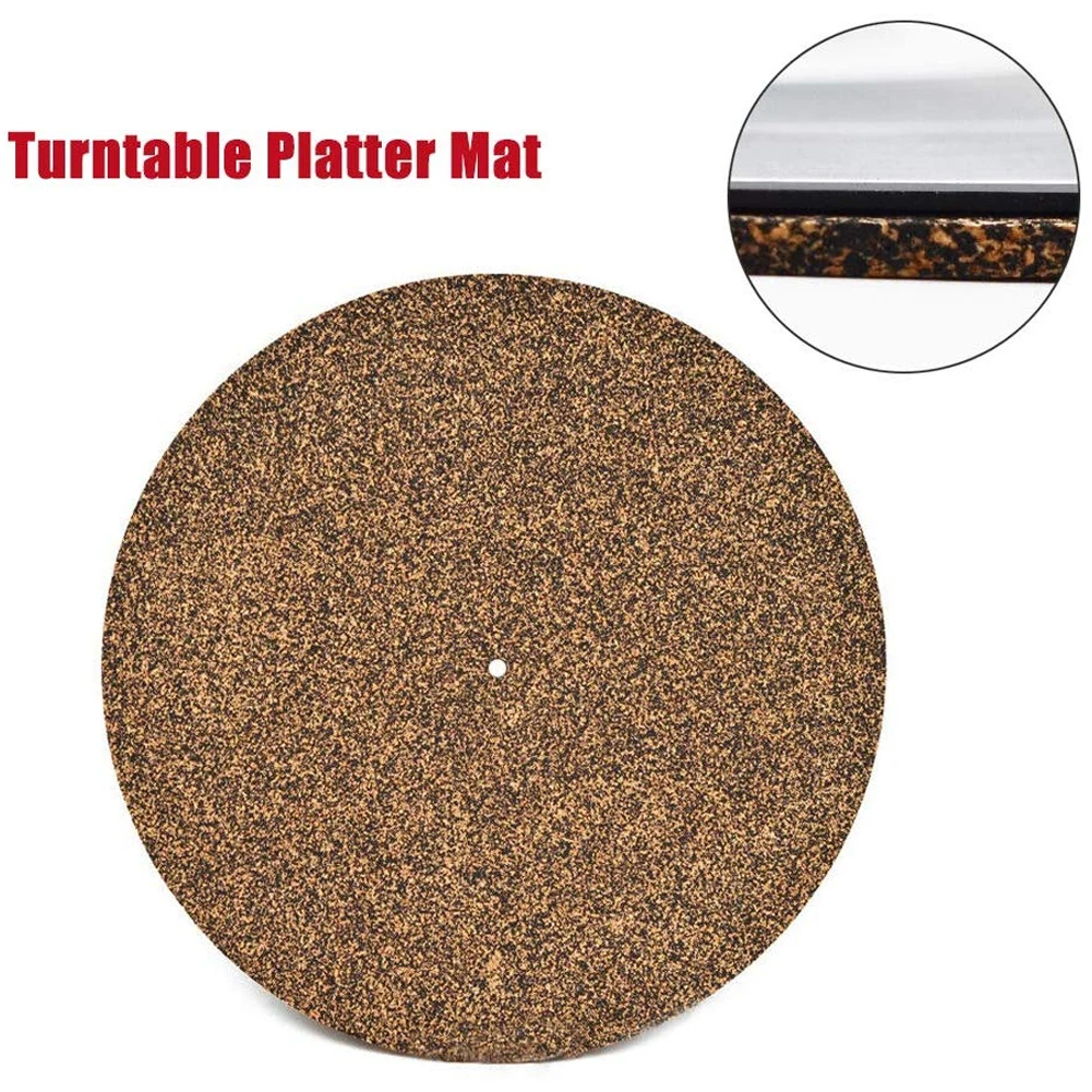 Home Disc Anti Static Ultra Thin Round Accessories Record Pad LP Player Reduce Shock Vinyl Turntable Flat Revolving Cork Rubber