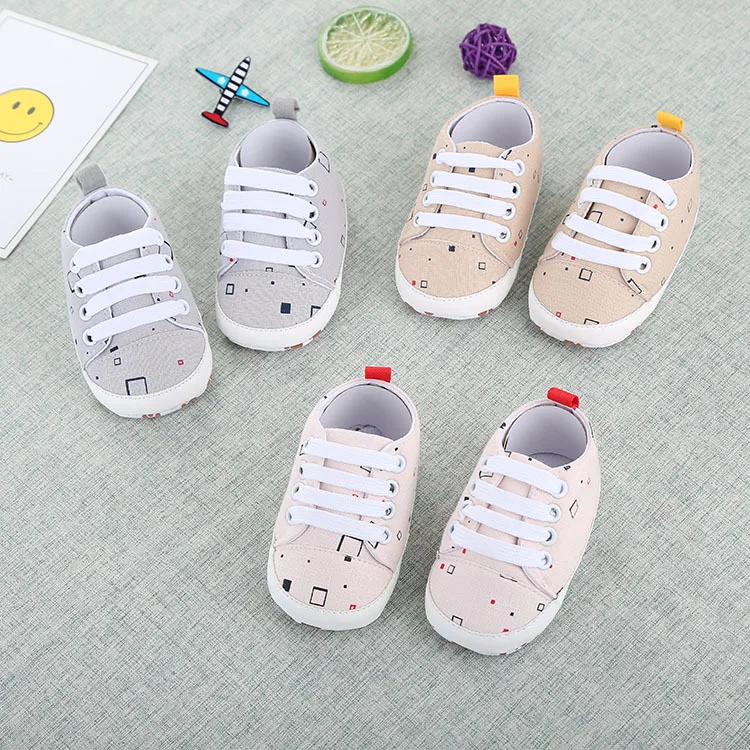 

2018 Autumn BABY'S Shoes 0-1-2-Year-Old Baby Soft Bottom Lace-up Toddler Shoes Cartoon Children Casual Shoes
