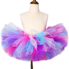 Fluffy Children Girls Tutu Skirt Rainbow Kids Tutu Skirt Toddler Baby Girl Birthday Party Costume Cake Smash Tulle Girls Skirts